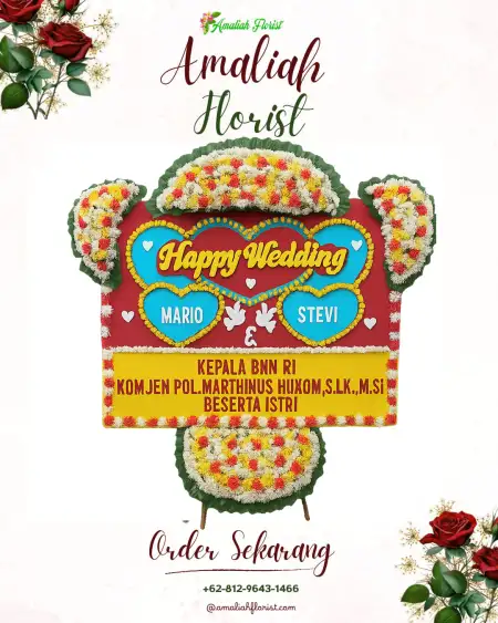 Papan Bunga Pernikahan Bojonghaleuang